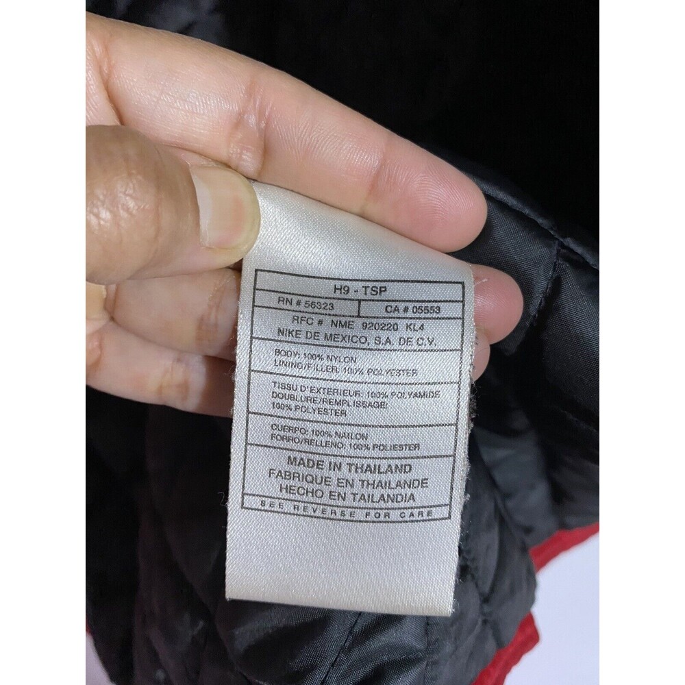 Nike Ohio State Buckeyes Jacket M Red Hooded Pullover‎ Windbreaker Quilted Lined - Picture 13 of 16